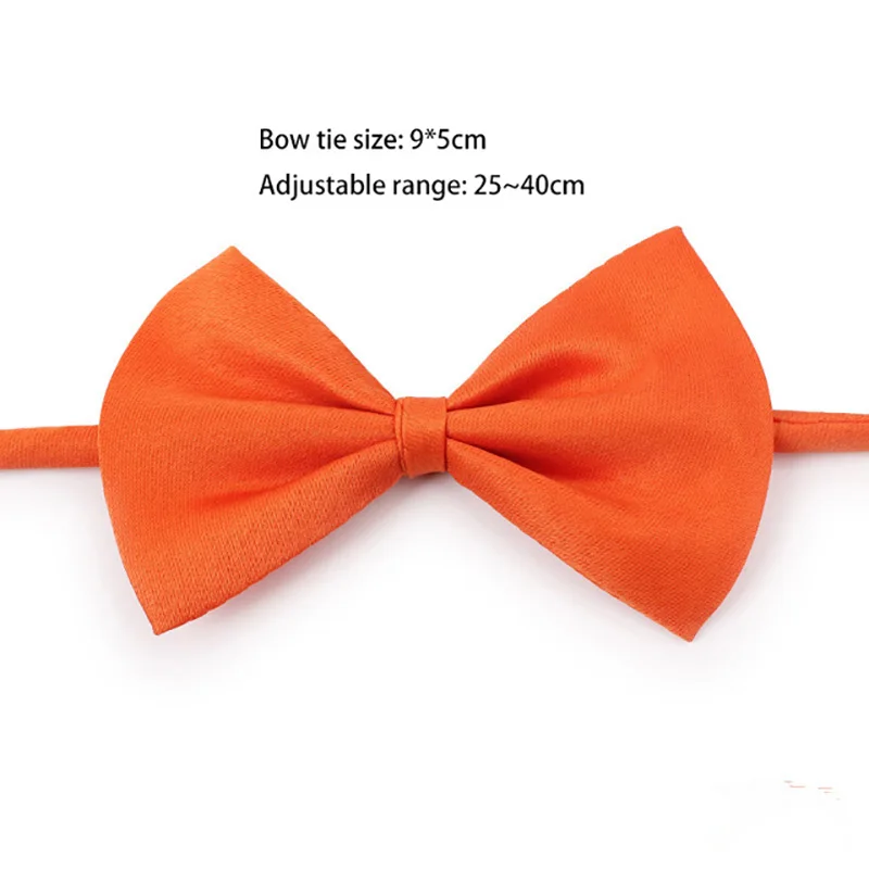 Christmas Cat Collar Adjustable Breakaway Kitten Cat Bow Ties Collar For Christmas Cat Accessories Supplies Dog Accessories - Color: orange