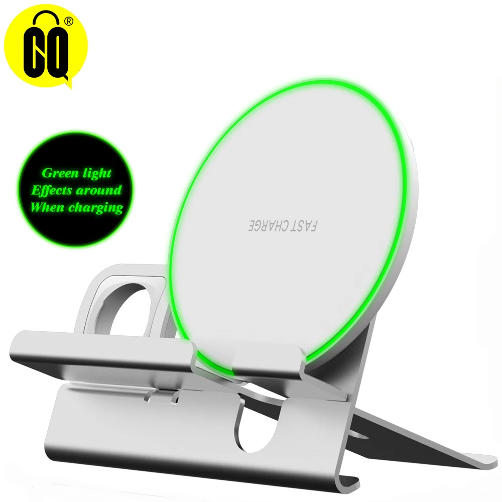 

New 2 in 1 Desktop Fast Wireless Charger,10W wireless Chargingr For iPhone Xs Max XR X For Samsung Galaxy S8