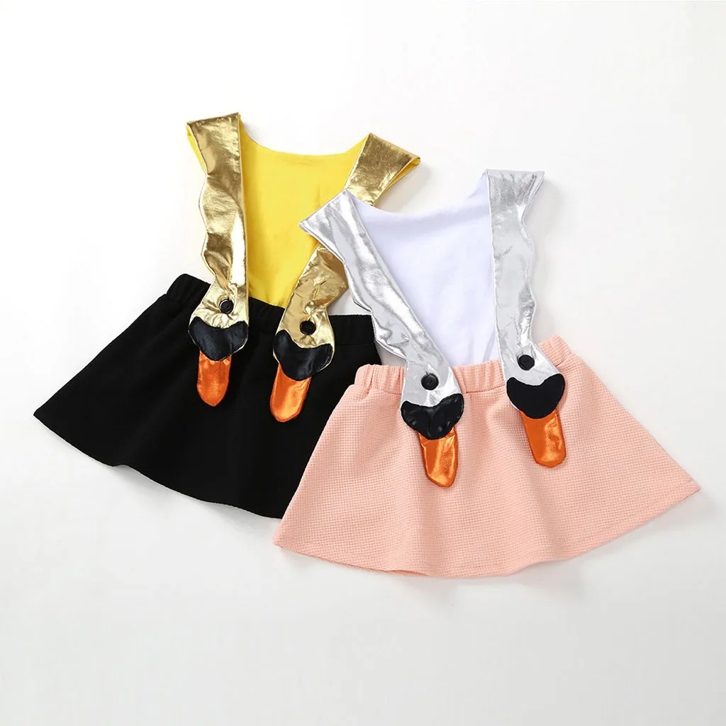 

Toddler Kids Baby Girl Cartoon Animals Suspender Skirt Overalls Outfits Clothes