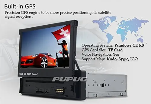 Perfect Eincar AUDIO BV9976B Single-DIN 7 inch Motorized Touchscreen DVD Player Receiver Detachable Panel Car Radio Stereo Bluetooth Wir 4