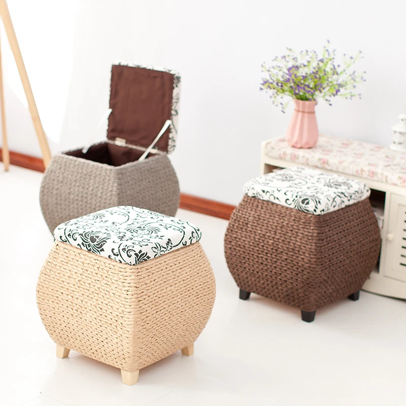 Handmade Storage Stool Ottoman Home Decoration Furniture Storage Toys Rattan Wicker Chair Door Bench Kids Children Adult Chair Handmade Storage Stool Ottoman Home Decoration Furniture Storage Toys Rattan Wicker Chair Door Bench Kids Children Adult Chair
