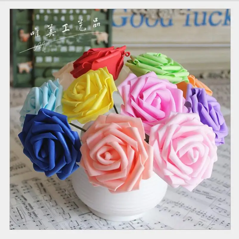 100 шт. розы искусственные цветы диаметр 8 см|artificial flowers rose|flower roserose flower |