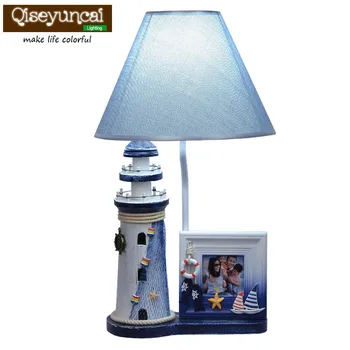 

Qiseyuncai new Mediterranean children's room fashion cartoon table lamp boy bedroom bedside warm decoration adjustable desk lamp