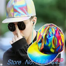 G-dragon Большой взрыв GD изменение цвета Snapback лазер Назад в будущее Марти MCFLY шляпа/Кепка голограмма голографический