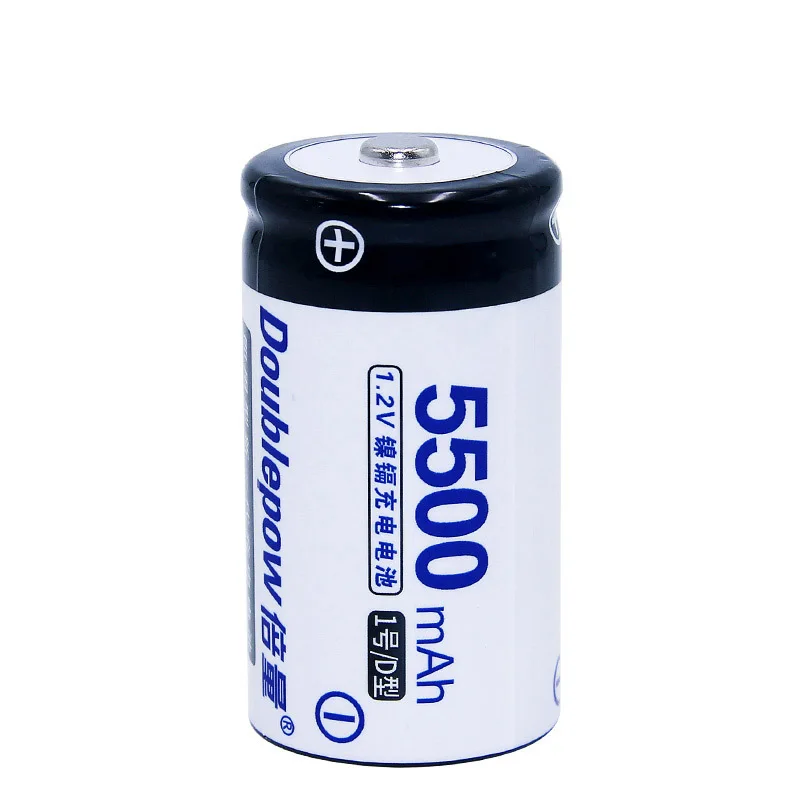 

2pcs/Lot Doublepow DP-D5500mA 1.2V Ni-CD 5500mAh rechargeable batteries in D size Actual Capacity
