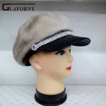 Glaforny, зимние меховые шапки, женская шапка из меха норки с бриллиантами,, модные козырьки из овчины, женская брендовая меховая шапка, хорошее качество