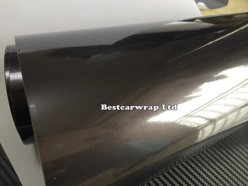 candy gloss metallic grey car wrapping film (4)