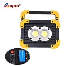Anpro светодиодный портативный прожектор рабочий свет USB Перезаряжаемый 18650 батарея наружная лампа для охоты кемпинг светодиодный латерный фонарик