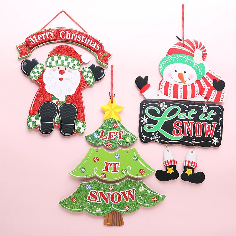 Creative Decorations Christmas Door Handle Ornaments Santa Claus