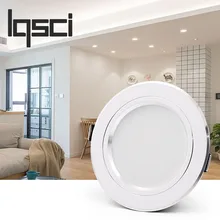 Lqsci светодиодный вниз светильник Потолочный 5 Вт, 9 Вт, 12 Вт, 15 Вт, 18 Вт, теплый белый свет/холодный белый светодиодный светильник переменного тока 220V 230V 240V
