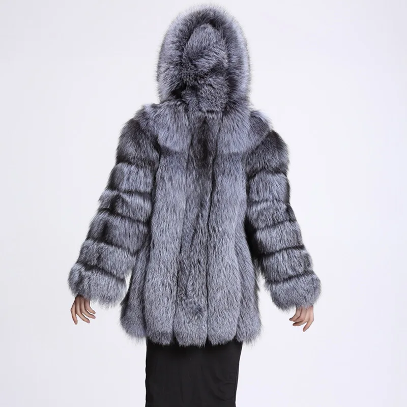 pink Manteau Femmes Grey Zadorin dark light De Fourrure D'hiver Taille Color silver Faux Chaud Grey Mode Épais Avec white Plus Streetwear red Grey Tip Survêtement Manteaux Fox With Black Veste fushia Capuche Ew1qrR1n8c