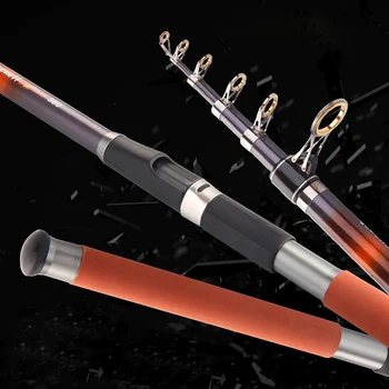 

2.1-3.6M High Carbon Saltwater Rod Spinning Fishing Pole Superhard Telescopic Fishing Ultra Light Rod Carbon Surf Fishing Rod