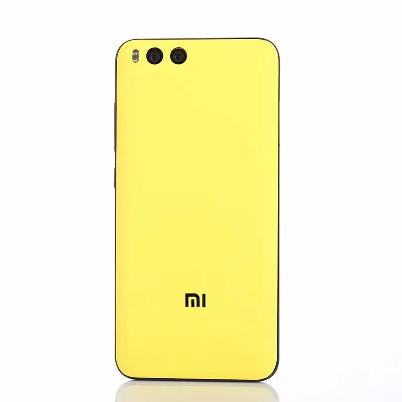 Корпус mi 6 для Xiao mi 6 mi Xiao mi 6 пластиковая матовая задняя крышка для батареи Чехол для мобильного телефона запасные части - Цвет: Цвет: желтый