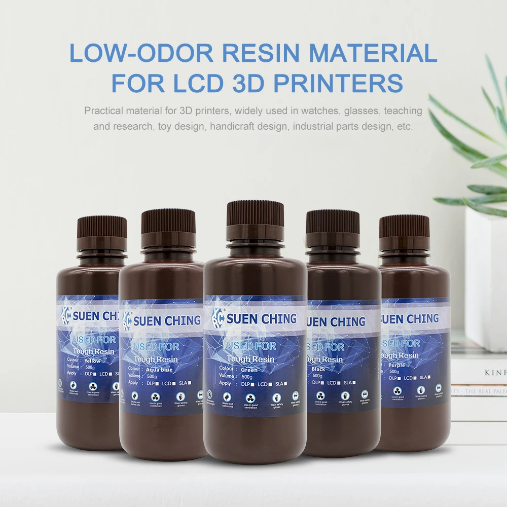 

Low-odor Tough Resin Material 3D Printing Rapid Resin filament for LCD UV Curing SLA Resin 3d Printer for Anycubic Photon 500g