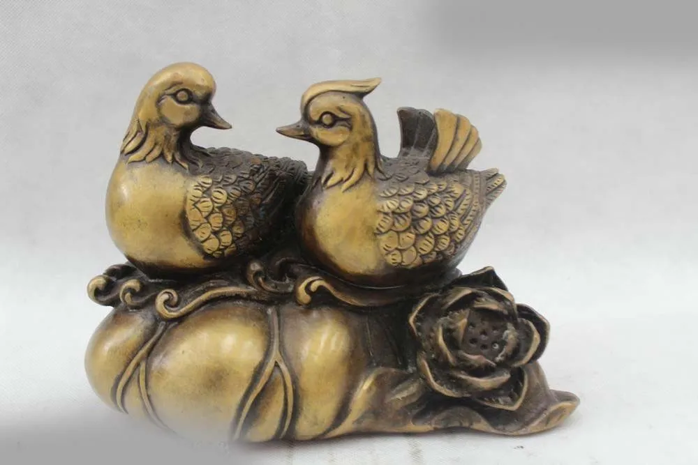 Free shipping 7"Chinese Folk Pure Bronze Lucky excellent beautiful