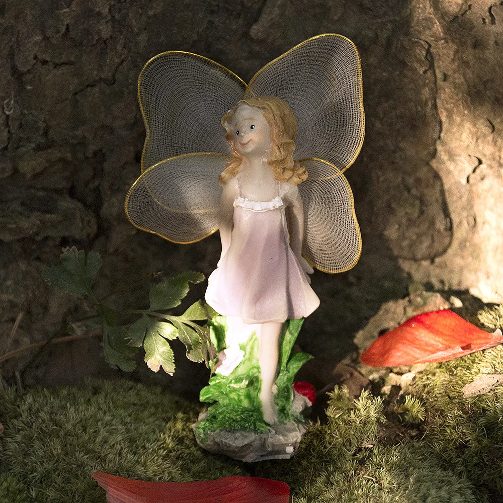 

Miniatures Fairy Garden Ornament Decorations Angel Resin Crafts Micro Landscapes Dollhouse Bonsai Figurine For Mini Garden