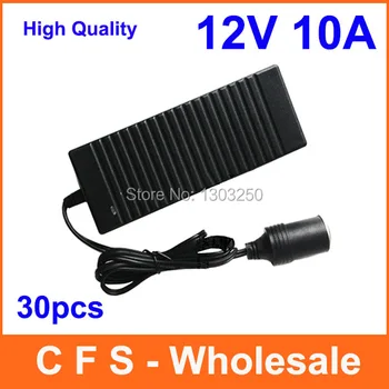 

AC 100V~240V to DC 12V 10A Cigarette Lighter Power Supply Converter 12V 120W Adapter High Quality Free shipping 30pcs wholesale