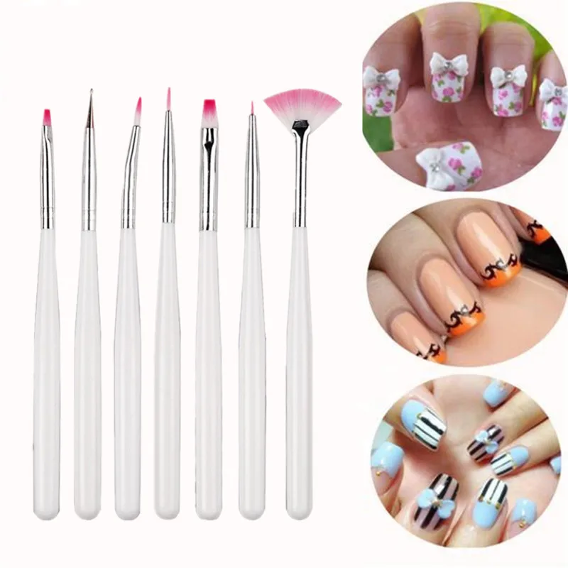 7pcs/set Nail Painting Brushes UV Gel Acrylic Nail Art 7pcs/set Nail Painting Brushes UV Gel Acrylic Nail Art