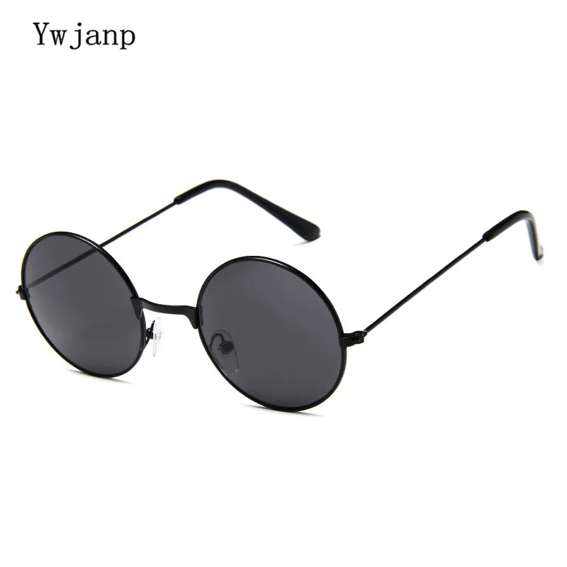 

Ywjanp 2019 New Sunglasses Men and Women Brand Designer Round Metal Frame Mirrored Eyewears Retro Females Male Sun Glasses UV400