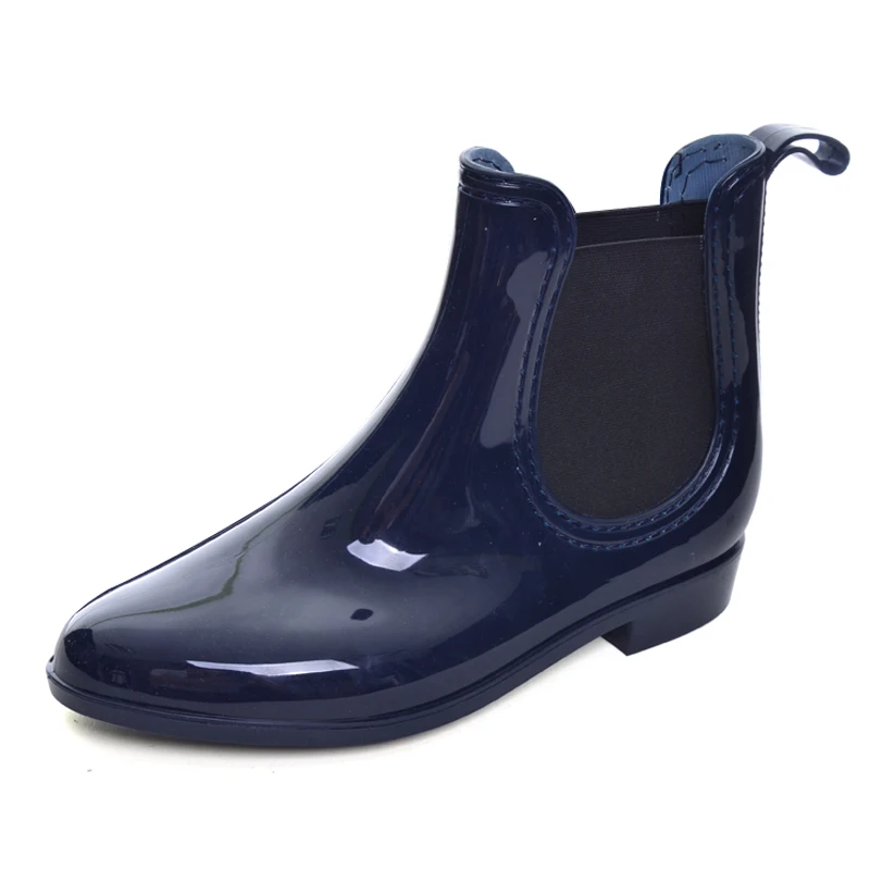 Feng Nong/весенне-зимние ботинки; фирменный дизайн; ботильоны; непромокаемые сапоги; обувь с эластичными лентами; женская однотонная резиновая водонепроницаемая обувь на плоской подошве; Cd609