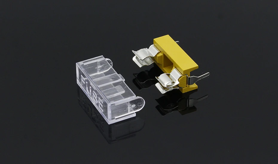 大きい割引 パネルマウント 5x20mm ヒューズホルダーケース、カバー付き PCB Wiring&Connecting