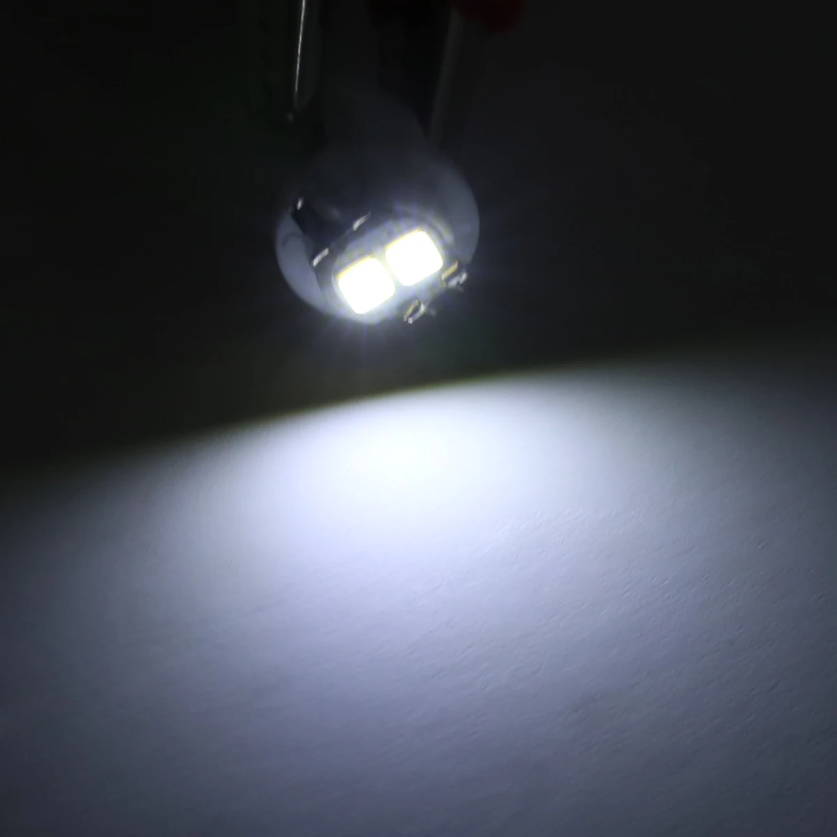 10pcs/set High Bright White T5 B8.5D 3528 2 LED Car Dash Gauge Cluster Instrument Panel Wedge Light Bulb Dashboard Lamp