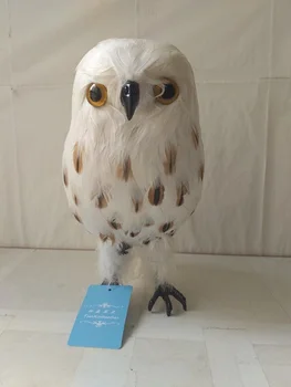 

large 32cm lovely simulation owl hard model toy feathers owl handicraft home decoration birthday gift s0006