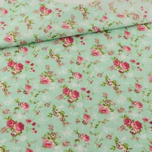 Зеленая Цветочная Хлопчатобумажная Ткань Домашний текстиль украшение постельные принадлежности одежда пэчворк Teramila ткани квилтинг кукла швейная ткань покрывало