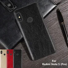 

Xiaomi Redmi Note 5 Case Retro PU Leather Case Note5 Pro Global Version Vintage Business PC Hard Back Cover 5.99 Inch