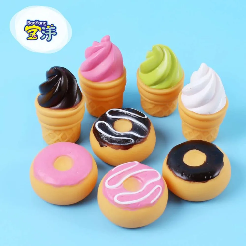 

8 pieces Children bath toys ice cream vinyl Play Toys Wind-up Animal In The Pool Baby Shower Swiming Pool Bath Toy