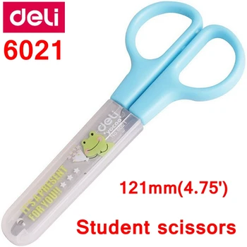

Deli 6021 Student Scissors 121mm(4.75') stainless scissors retail packing