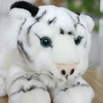 

stuffed animal 35cm lying tiger plush toy white tiger doll gift k3498