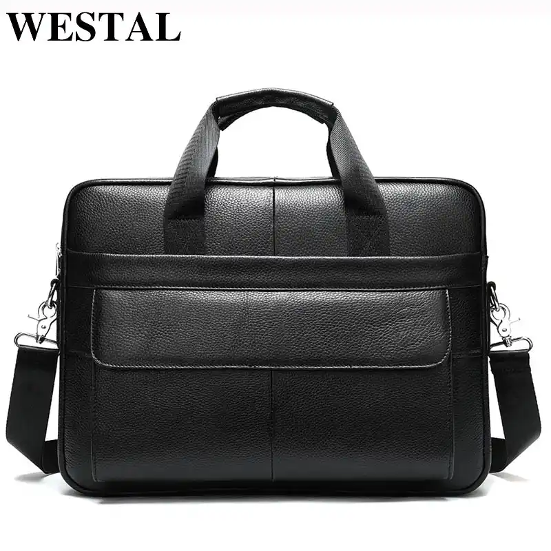 document briefcase leather