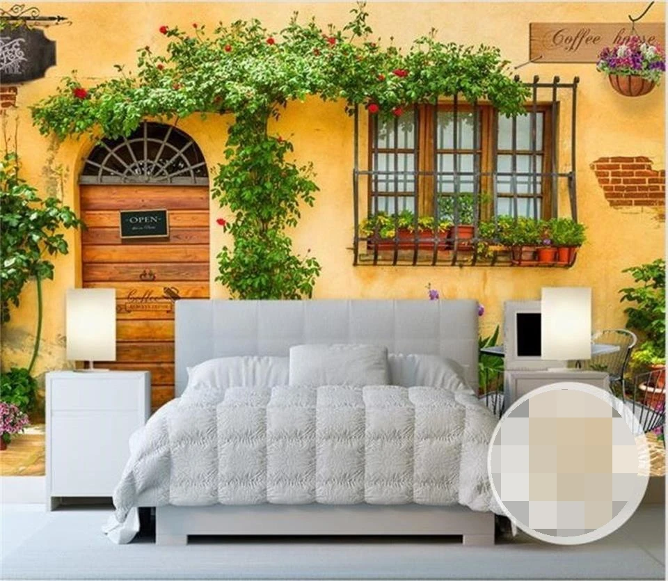 3d写真壁紙カスタム壁画リビングルームグリーン生態小屋ホーム3d絵画テレビの背景不織布壁紙用壁3d Wallpaper For Walls 3d Photo Wallpaperwallpaper For Walls Aliexpress