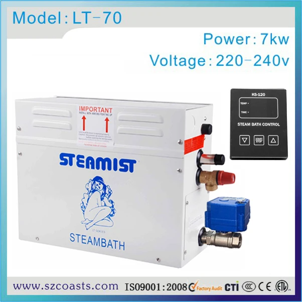Free shipping Steamist 7KW steam generator for steam room and upgrade