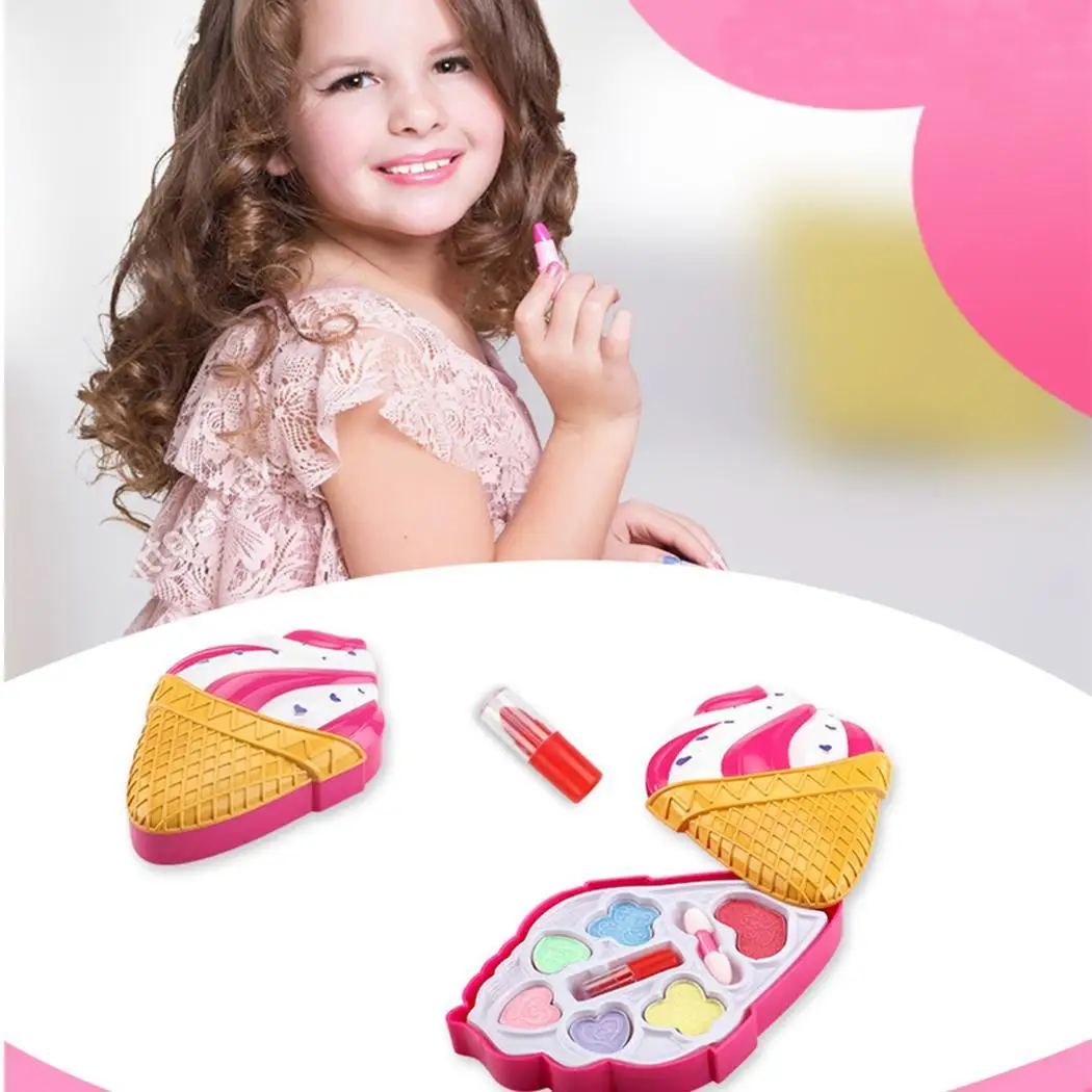 

Girls Makeup Kit Non Toxic Play Ice Make-up Cream Shape Cosmetic As Picture Natural Pollen Set 7-14Y