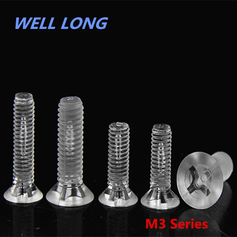 Plastic screws Nylon screws PC countersunk screws Flat heads M3 4 5 6