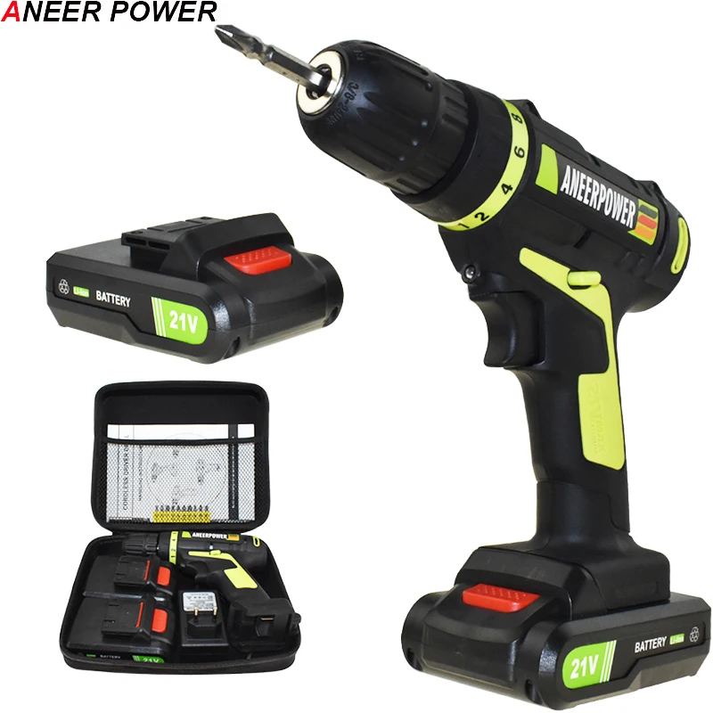 Goede 21 v Power Schroevendraaier Elektrische Accuboormachine Elektrische Boor Elektrische Schroevendraaier Mini Boor 1.5Ah Batterijen Capaciteit Eu
