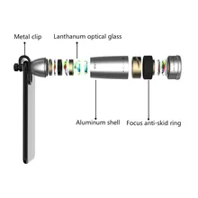 20X мобильный телефон телефото телескоп головка зум Внешняя камера HD анти-мобильный телескоп Телефон объектив для iPhone samsung Xiaomi