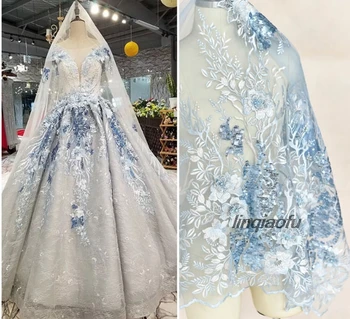 

Multicolor three-dimensional sequin embroidery lace fabric wedding dress Hanfu handmade diy accessories materials