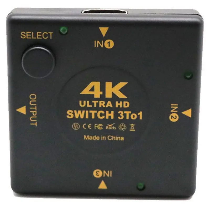 4K HDMI переключатель коробка селектор 3 в 1 из kvm аудио экстрактор концентратор