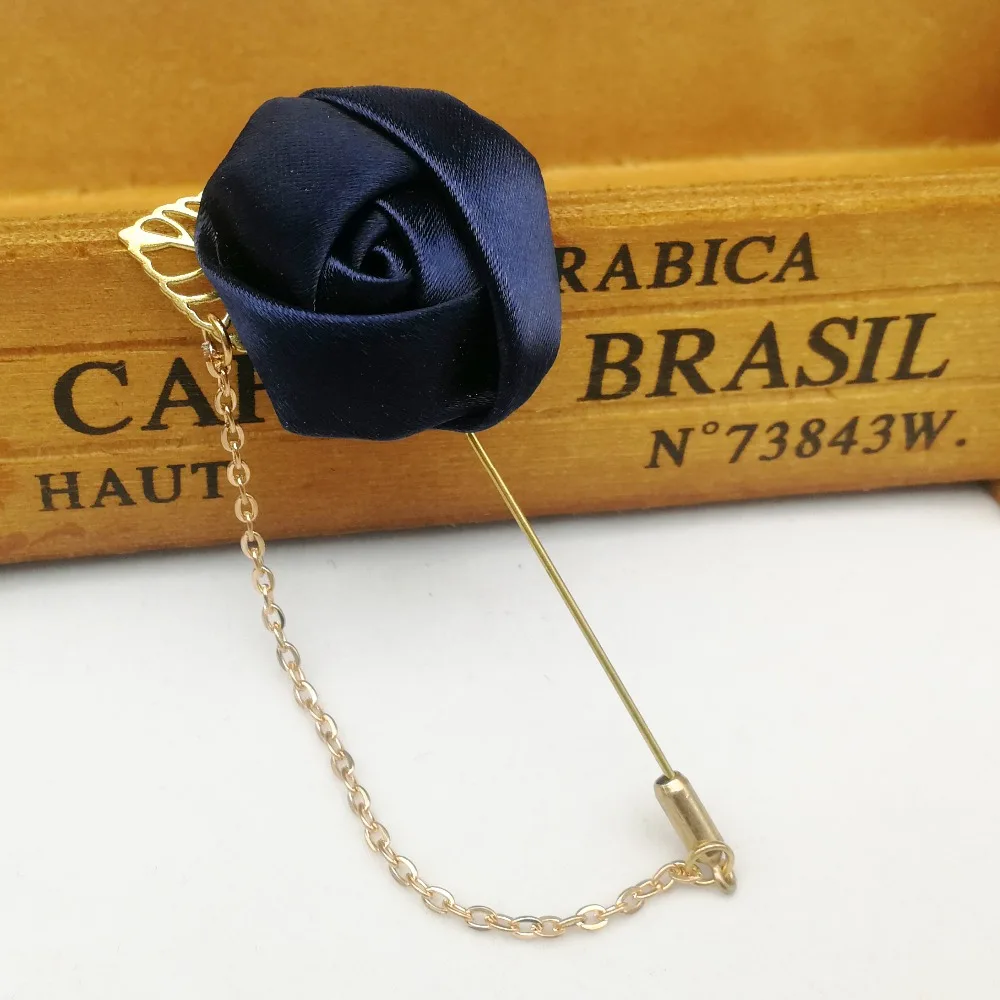 Мужская Брошь булавка с розовым цветком из ткани|Броши| |