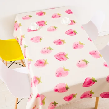 

Modern European style coffee table cloth linen tablecloths cover towel thick rectangular antependium decoration fruit strawberry