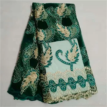 

African Lace Fabric 2019 Embroidered Nigerian Green Laces Fabric Bridal High Quality French Tulle Lace Fabric For Women Dress