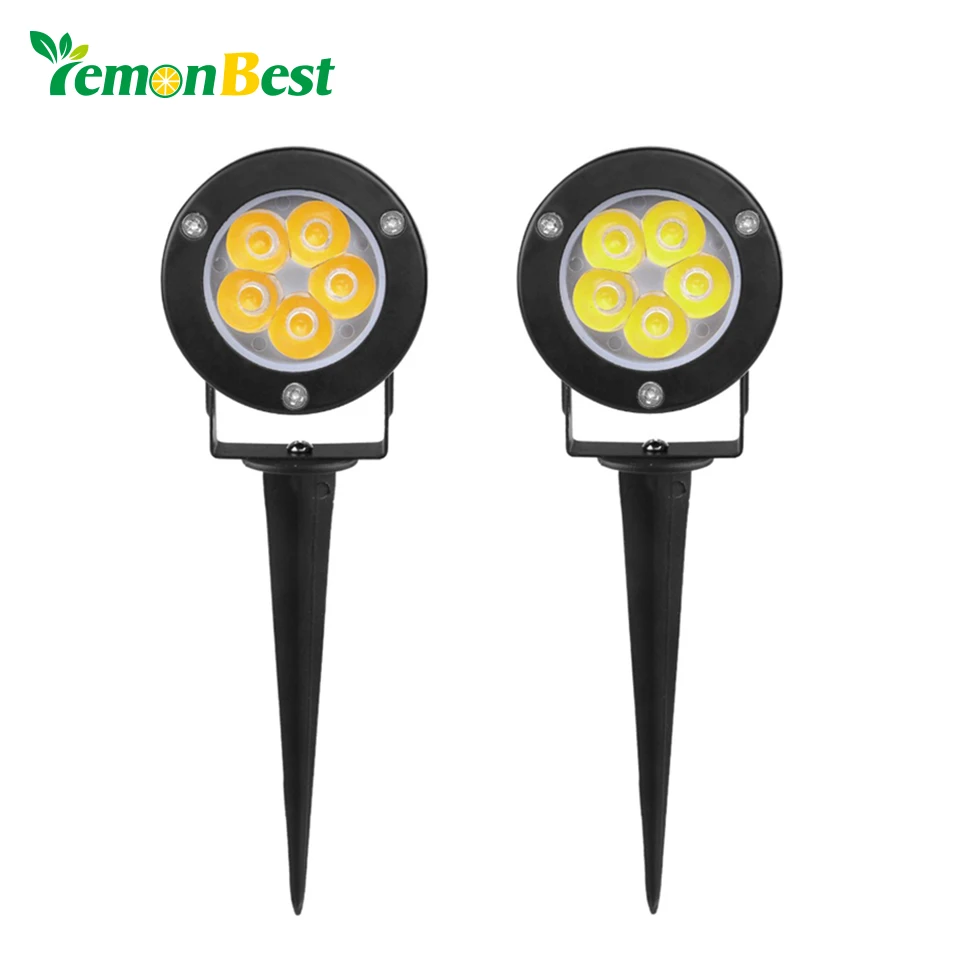 

LemonBest Ultra Bright 5/7W LED Lawn Lights with Spike/Base Outdoor Lighting Landscape Waterproof IP65 Garden Lamp 85-265V