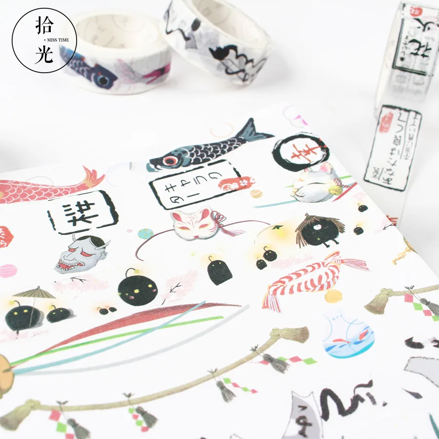 

Kawaii Masking Japanese Cat Washi Tape Stationery Crafts and Scrapbooking School Supplies