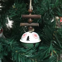 Подвесные рождественские украшения 1 шт. зеленый красный Рождественский колокольчик с pinecone Рождественская елка орнамент подвесная оригинальная подвеска