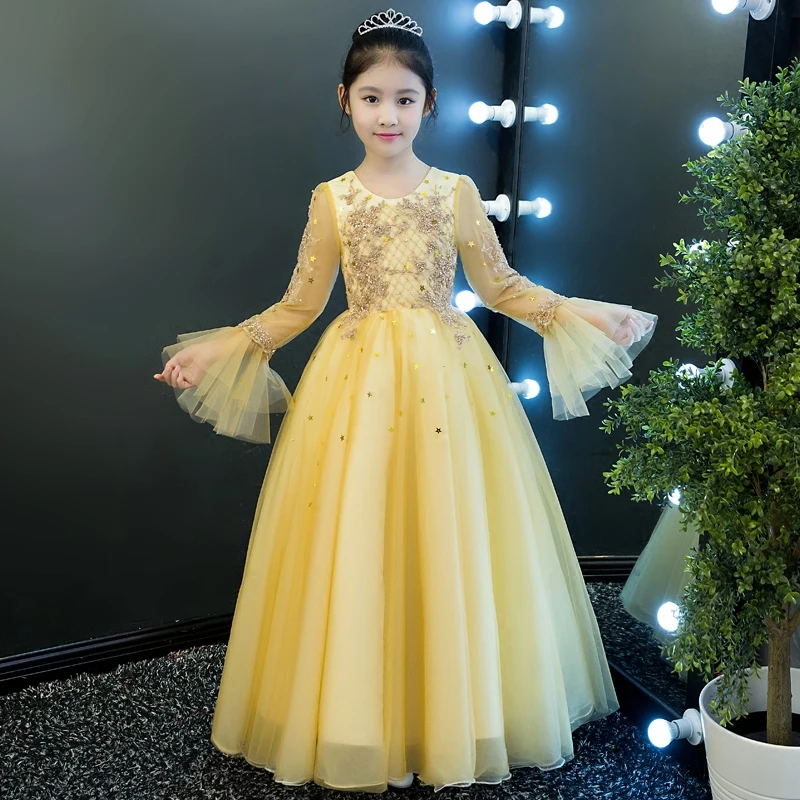 2017 New High Quality Luxury Children Girls Princess Ball Gown Birthday Wedding Party Dress Kids Elegant Pageant Dress For 4~15 2017 New High Quality Luxury Children Girls Princess Ball Gown Birthday Wedding Party Dress Kids Elegant Pageant Dress For 4~15