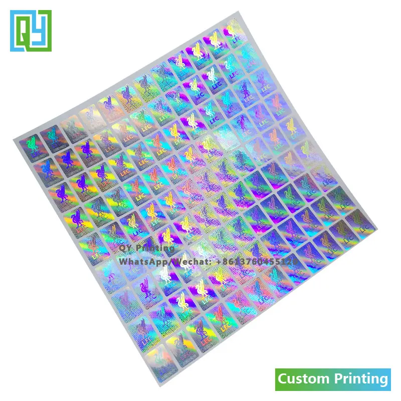 10000pcs 11x16mm 무료 배송 사용자 정의 만든 3D 일련 번호 QR 코드 바코드 실버 홀로그램 스티커 레이저 호 일 브랜드 인감 레이블