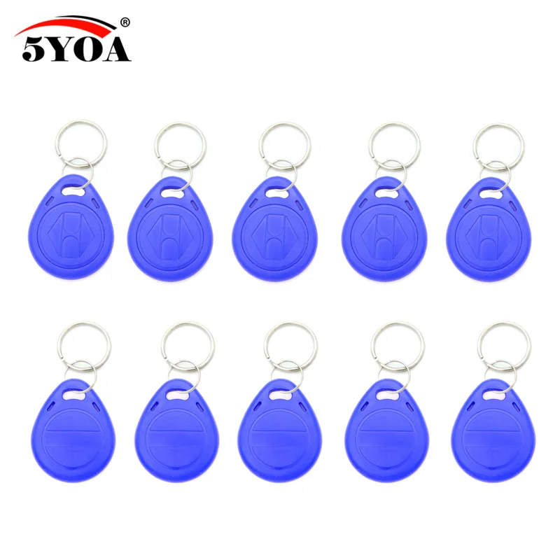 

100pcs Blue EM4305 T5577 Blank Key Tag RFID Chip Ring Tags Keytag 125 khz Copy Rewritable Writable Rewrite Duplicate 125khz